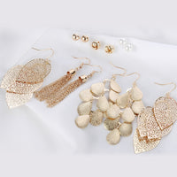 Combo Pack Of Six Tassel Drop Earrings