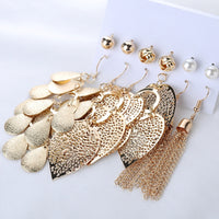 Combo Pack Of Six Tassel Drop Earrings