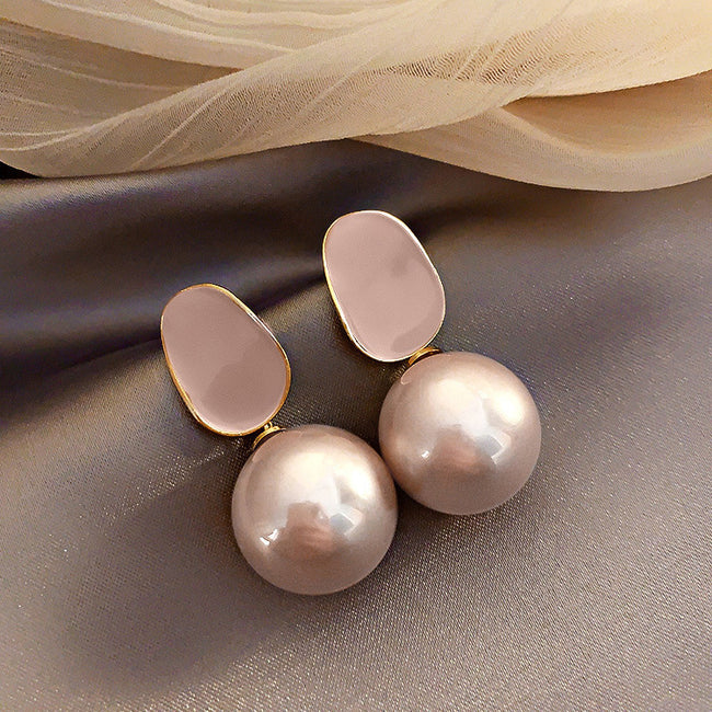 Pink Color Elegant Light Weight Pearl Earring For Women