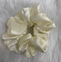 Aferando Elegant White Color XXL Size Satin Hair Scrunchie