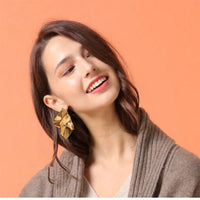 Irregular Concave Surface Stud Earrings