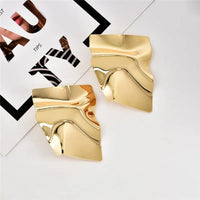 Irregular Concave Surface Stud Earrings