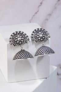 Unique Designer Oxidised German Silver Jhumka