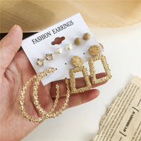 Combo Pack Of Gold Plated Five Earrings Set