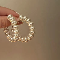 Elegant Pearl Hoop Earring for women