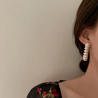 Elegant Pearl Hoop Earring for women