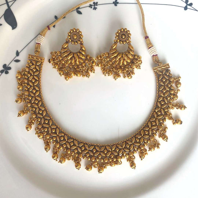 Gold Plated Designer Necklace Set For Women