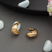 Gold Plated Hoop Stud Earring