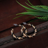 Gold Plated Twisted Small Hoops Earring