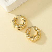 Gold Plated Unique Fashion Hoop Earring