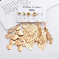 Aferando Combo Pack Of Six Tassel Drop Earrings
