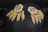 [Giveaway] Handcrafted Meenakari Pearl Hanging Jhumki Grey