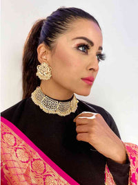 Gold Plated Designer Choker Necklace Set 