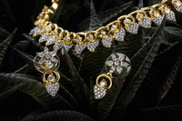 Gorgeous American Diamond Leaves Necklace Earring Set