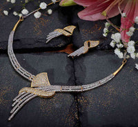 Gorgeous Party Wear American Diamond Necklace Set