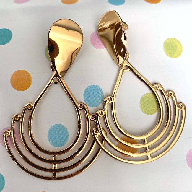 Gold plated Long Western Earring