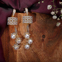 Unique American Diamond Long Party Earring