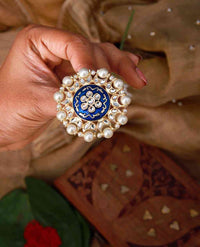 Blue Color Meenakari Rings For Women