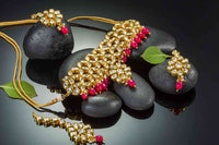 Designer Kundan Chocker Necklace With Maang Tikka