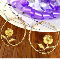 Big Size Gold Color Hoop Earring For Women