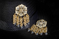 [Giveaway] Handcrafted Meenakari Pearl Hanging Jhumki Grey