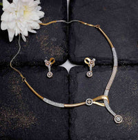 Designer American Diamond Necklace Earring Set