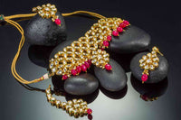 Designer Kundan Chocker Necklace With Maang Tikka
