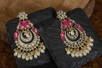 Hand Crafted Meenakari Peacock Chandbali Rani