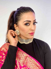 Gold Plated Designer Choker Necklace Set