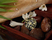 Hand Crafted Kundan Ring Black