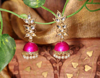 Hand Crafted Exquisite Designer Light Weight Kundan Earring Rani