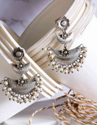 Oxidised Silver Look-alike Premium Quality Brass Chandbali