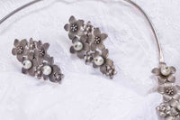 Silver Look-alike Premium Quality One Of A Kind Necklace Earring Set