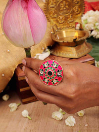 Hand Crafted Meenakari Ring Rani