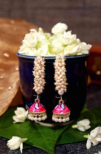 Maharashtrian Style Hand Crafted Meenakari Unique Long Rani Jhumki