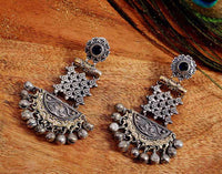 Katrina Kaif Inspired Two Tone Plated Statement Long Earring
