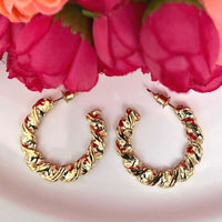 Twisted Golden Hoop