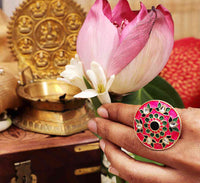 Hand Crafted Meenakari Ring Rani