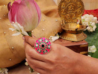 Hand Crafted Meenakari Ring Rani