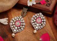 Exquisite Designer Rani Colored Hand Crafted Meenakari Kundan Top