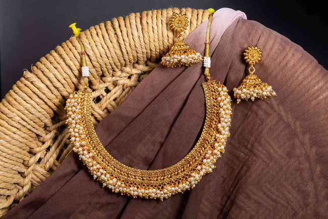 Gold Plated Antique Necklace Set