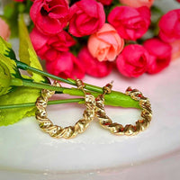 Twisted Golden Hoop