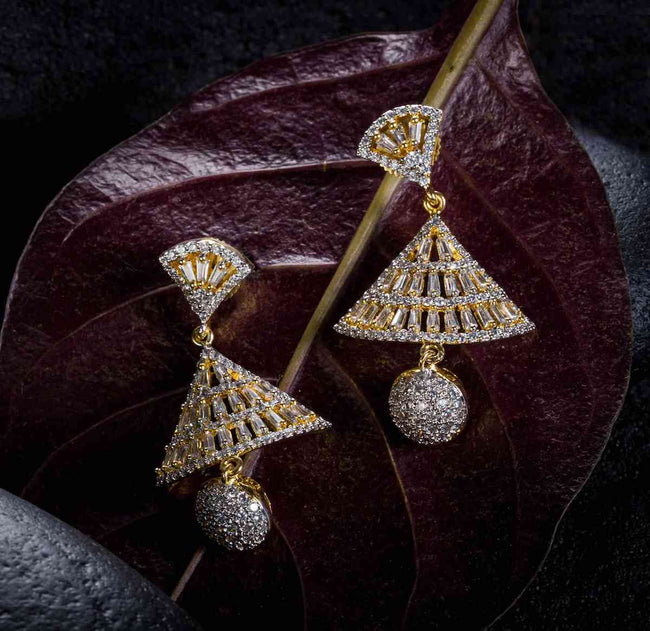 Exquisite Designer American Diamond Gorgeous Jhumki