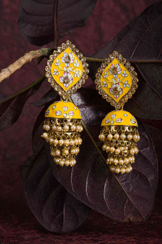 Ethereal Cascade Jhumka Earrings - Mustafa Jewellery