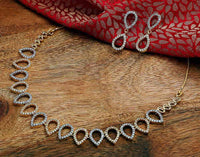 American Diamond Necklace Earring Set