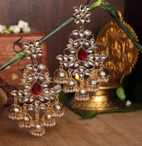 Hand Crafted Chandelier Kundan Jhumka Rani