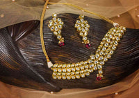 Elegant Designer Kundan Necklace With Earring Set