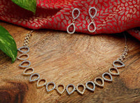 American Diamond Necklace Earring Set