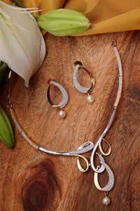 American Diamond Necklace Set  For Women