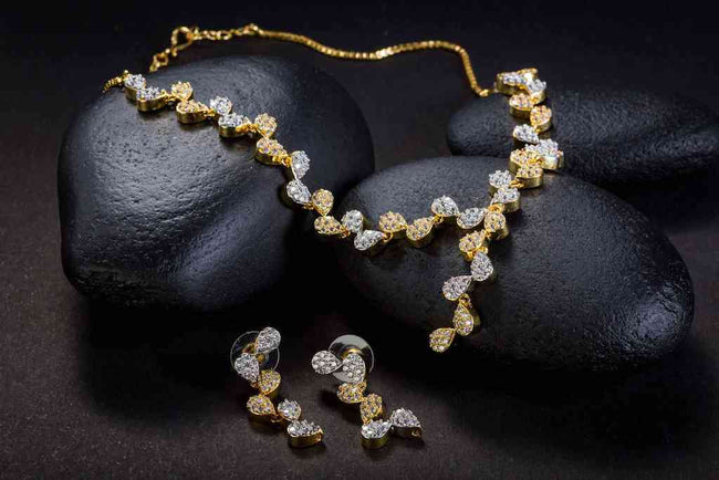American Diamond Necklace Set For Women